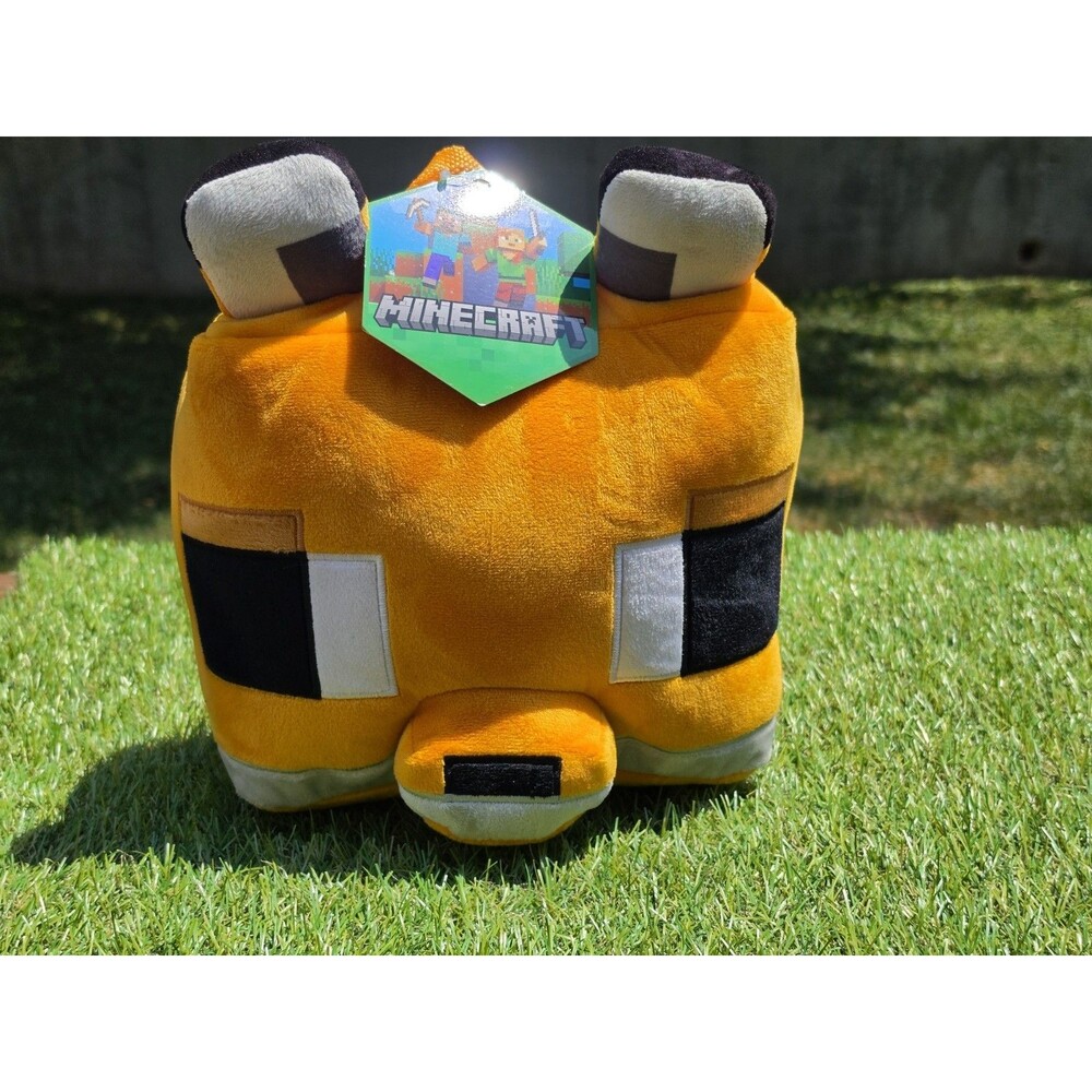 Minecraft Fox 12.5” Orange Plush Backpack New With Tags Small Zippered Pouch